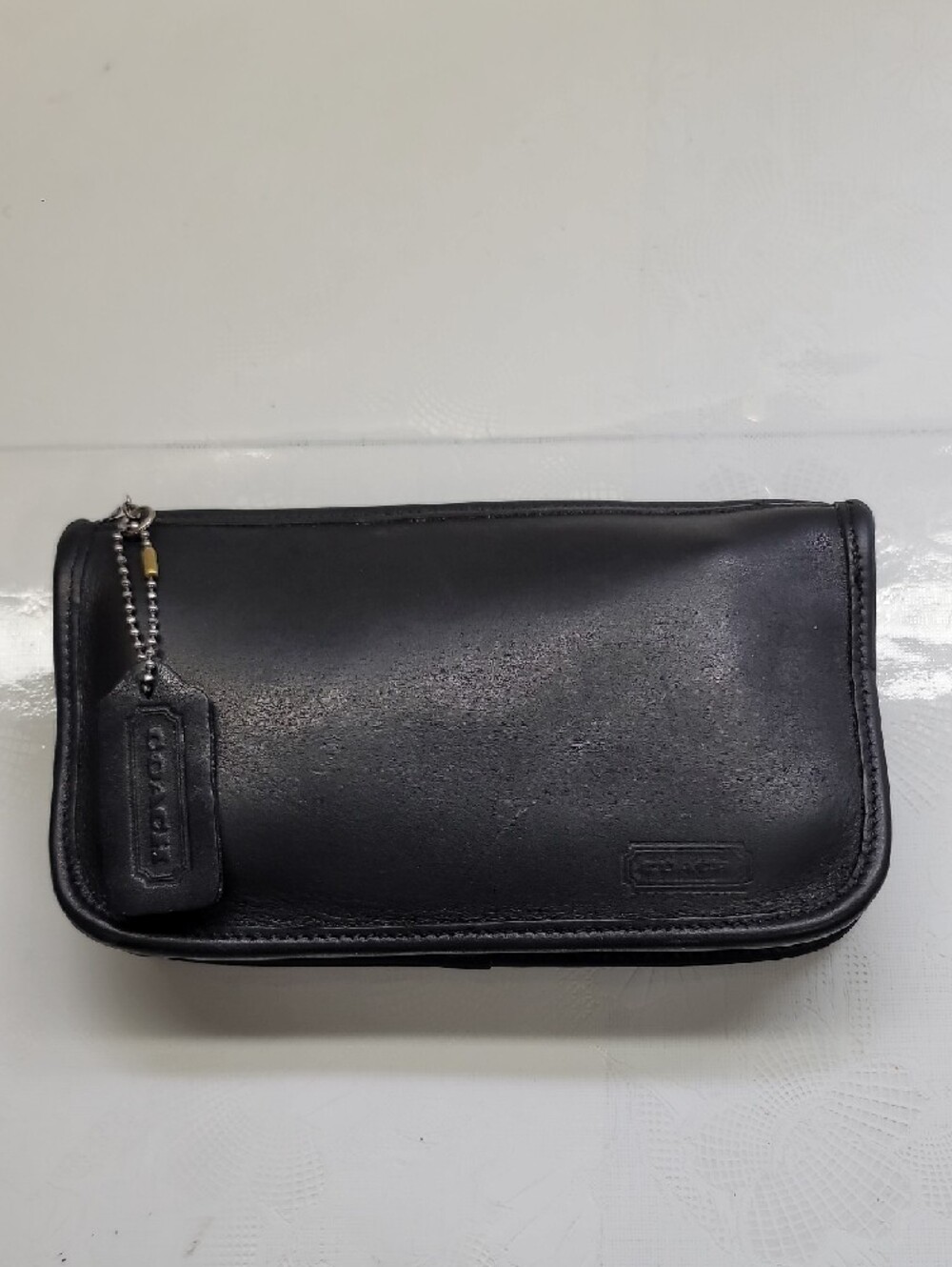 Coach Vintage  Black Leather Cosmetic Case Pouch. - Picture 14 of 14